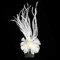 Bette's Feather & Pearl Hair Comb