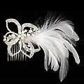 Lana's Pearl & Feather Bridal Hair Comb