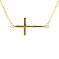  Lucinda's Sideways Cross Necklace - Gol...
