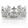 Mila's Silver Fleur de Lis Crown Ring