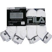 Men's Fila White with Black Quarter Sock