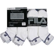 Men's Fila White with Navy Quarter Sock