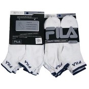 Men's Fila White with Navy Quarter Sock