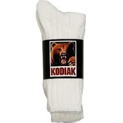 Women's Kodiak white crew socks