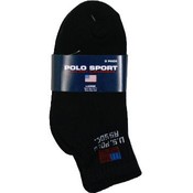 Women's US Polo Black Ankle Sock