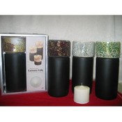 Shanti 2 Piece Mosaic Candle Set