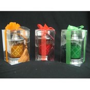 Metal and Glass Jar Candles with Tassles