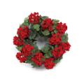 Geranium Wreath 22"D Twig/Polyester