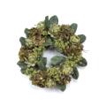 Artichoke/Hydrangea Wreath 22"D Polyester/Twig/Pla