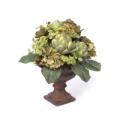 Artichoke/Hydrangea Arrangement 14"D Polyester/Pla