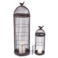 Bird Cages (Set of 2) 5"D/15"H, 8"D/25"H Metal