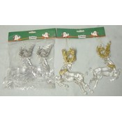 Reindeer Christmas Tree Ornaments-2 Piece Pkg.
