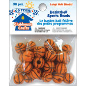 Clubhouse Sports Beads-Basketball 30/Pkg