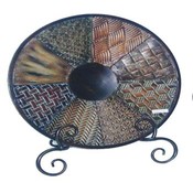 Round Metal Charger With Stand