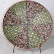 Round Metal Charger With Stand