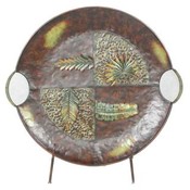 Round Metal Charger With Stand