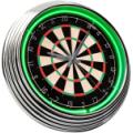 Neon Clock Dart Board