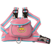 Pink Mesh Harness with pouch - SM