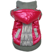 Red and Beige - Aspen Vontage Dog Ski Coat - MD
