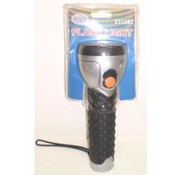 Flashlight,  8" Inches Long With Rubber Grip