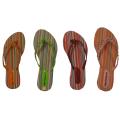 Women's Fashion TPR Striped Sandal With Beads