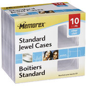 Memorex 10Pk Clear Cd Cases