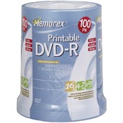 Memorex 4.7Gb Dvd-R Printbl 100Ct