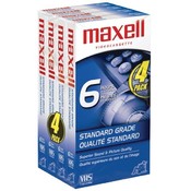 Maxell 4Pk High Quality VHS Video Tape