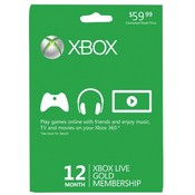  Xbox 360 12 Mo Gold Card 