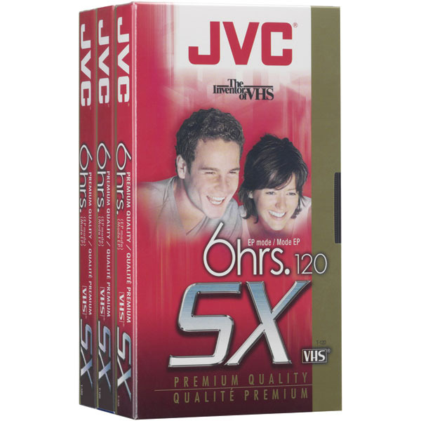 JVC 120Min VHS 3-Pk Video Tape