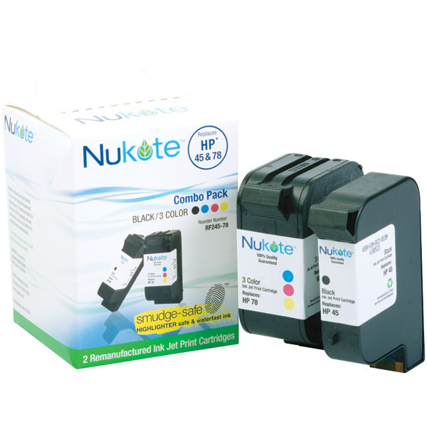 Nukote Hp45 Black And Hp78 Color