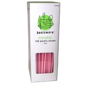 Basicware 100 Ct Everyday Flexible Plastic Straws