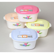 Square Floral Design 3Qt Food Storage Contianer