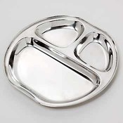 3 Section Round Tray