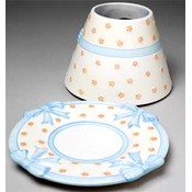 Flower Candle Jar Shade &amp; Plate