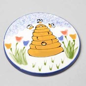 Coaster Set - Beehive with Flowers