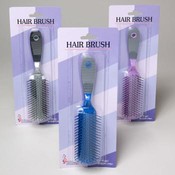 Hair Brush With Ridged Grip Handle