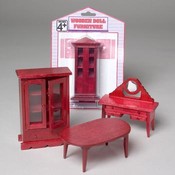 Doll Furniture - Cherry Finish Wood