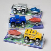 Truck With Boat Trailer Set