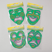 Foam Mardi Gras Mask w/Glitter