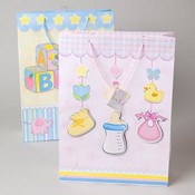 Gift Bag Baby Jumbo Hot Stamp/3D/Glitter