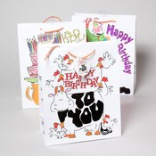 Large Birthday Fun Animal Gift Bags
