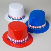 Plastic Patriotic Top Hat