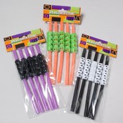 Halloween Straws 5Pk Plastic