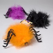 Fuzzy Spider Decor W/Wire Legs