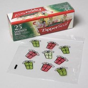 Christmas  Print Sandwich Bag 25Ct
