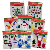 Christmas Gel Stickers 6 Assorted Styles