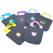 8.75" Embroidered Tote Bag