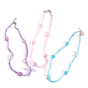 17"Beaded Necklace Set With Bow