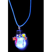 18" Flashing Snowman Necklace